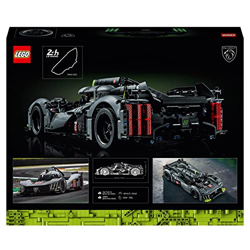 LEGO 42156 Technic PEUGEOT 9X8 24H Le Mans Hybrid Hypercar, Race Car Model Kit For Adults to Build, Christmas Activity, Gifts for Men, Women, Him or Her, 1:10 Scale, Collectible Advanced Set