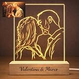SBUGATTA Lampada Personalizzata Con Foto, Idea Regalo personalizzata Per Lei e Per Lui, Regalo per San Valentino, Anniversario, Idea per il Natale, Regalo Per il Fidanzato.