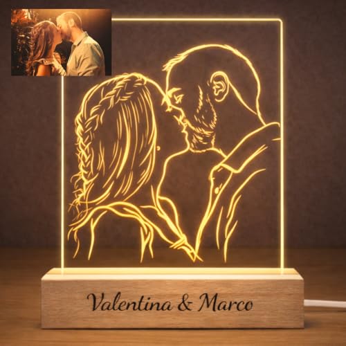 SBUGATTA Lampada Personalizzata Con Foto, Idea Regalo personalizzata Per Lei