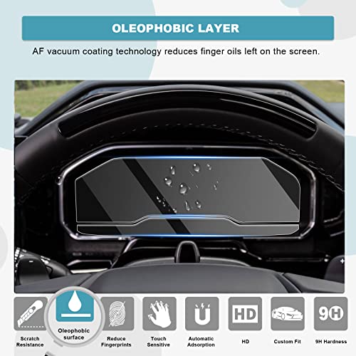 Image of CDEFG 2022-2025 2026 Silverado Screen Protector for 2022-2025 2026 Chevy Silverado Pickup Truck Instrument Cluster Screen Protector Screen Cover Tempered Glass 2022-2026 Silverado Truck Accessories