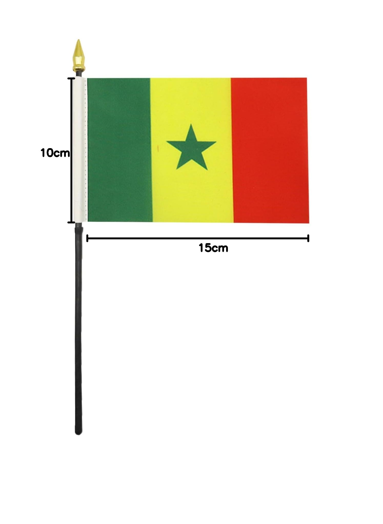 AZ FLAG Bandiera da Tavolo Eritrea 15x10cm Punta Dorata - Piccola BANDIERINA Eritrea 10 x 15 cm