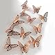 WandSticker4U®- 36er DEKO SCHMETTERLINGE roségold Metallic I 3D Papier Schmetterling für Wohnzimmer Kinder-zimmer Mädchen Küche Fenster Möbel Hochzeit Party Wand-Tisch-Deko Geschenke