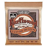 【正規品】 ERNIE BALL 3543 アコースティックギター弦 (12.5-56) EARTHWOOD PHOSPHOR BRONZE CUSTOM MEDIUM 3Set Pack