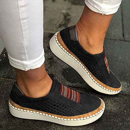 Ladmiple Shoes For Women Sneakers Slip Ons Low Cut Casual Canvas Walking Shoes Summer Fashion Platform Flats Loafers2