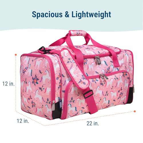 Image of Wildkin Kids Weekender Duffel Bag - Carry-On Size for School, Travel, & Sleepovers