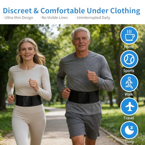 Faja para Hernia Umbilical para Mujer y Hombre, Ajustable, Negra, Talla L miniatura 6