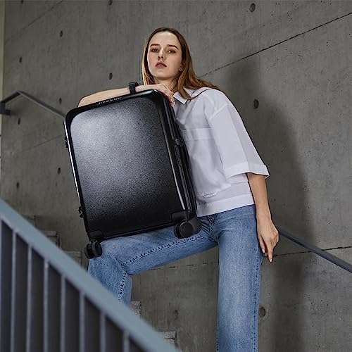 Image of Verage Luxe Freeland Set of 2 (56 cms & 78 cms) Blue Cabin & Check-in Hardsided Trolley Bags for Travel, Expandable Hardshell Suitcase with Spinner Wheels, TSA Approved Lock Luggage (20 /28 Inch)
