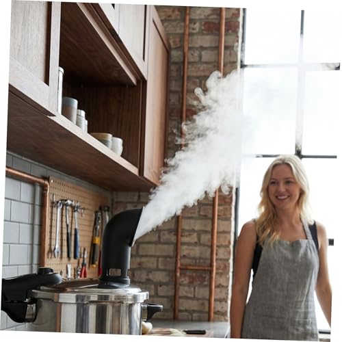 Piezas de repuesto VILLCASE para válvula de liberación de vapor para ollas a presión, diverter de vapor de silicona negro de 6 qt, 2 piezas, accesorio para cocina y cocina en RV miniatura 6