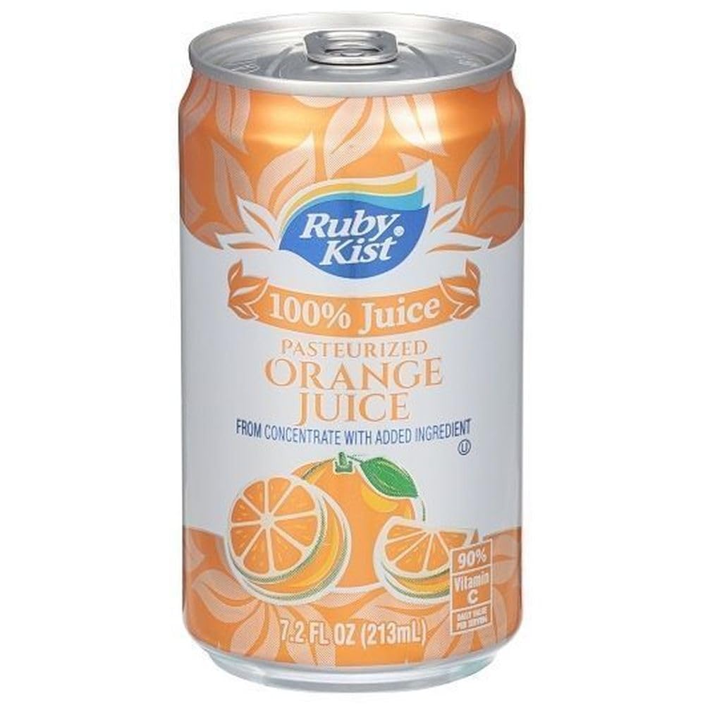 Rubyl 48 PACKS : Juice Orange Aluminum Can 48 Case 5.5 Ounce