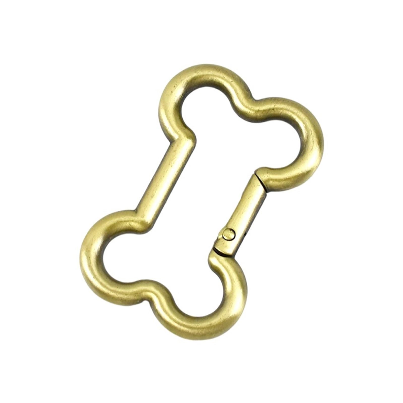 Klamry do torebek, 20 szt. Metalowa klamra z kością do zapięcia na pasek torby OD(Brass,38mm)
