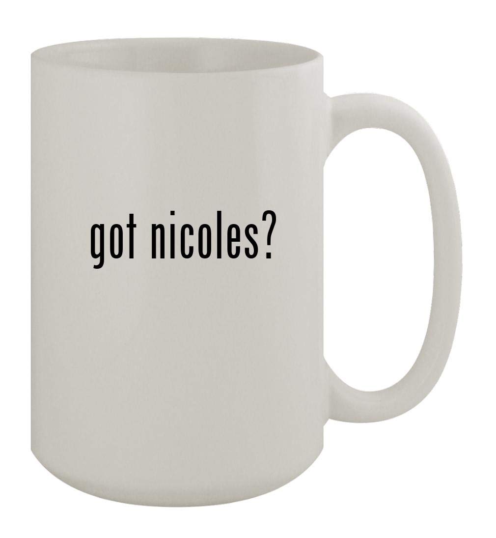 Knick Knack Giftsgot nicoles? - 15oz Ceramic White Coffee Mug, White