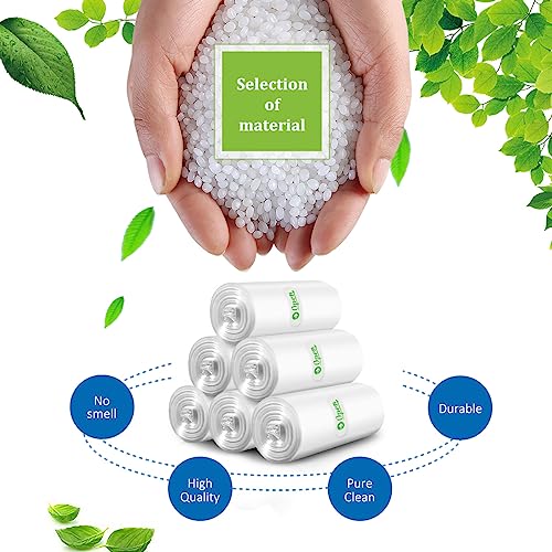 Image of Teivio 6-10 Gallon 1500 Counts Medium Trash Bags,Fit 7,8,9 Gal Garbage Bags, Bathroom Trash Can Bin Liners, Plastic Bags for home office kitchen, Clear