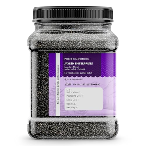 Image of Earthy Eats Raw Basil Seeds 1kg | Sabja Seeds | Reduce Body Heat | Tukmaria Seeds for Weight Management, Smoothies, Falooda | High in Fibre & Omega 3 | Natural and Unprocessed (Pack Of 1)