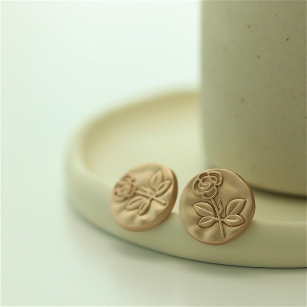 10 Pezzi Eleganti delicati Bottoni in Metallo con Motivo Rosa in Rilievo Camicia da Donna Maglione Abito Cardigan Bottoni Decorativi(18mm-10pcs)