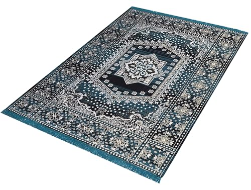 Image of ErraTex Hand Woven Cotton Carpet Multicolor Durable Lightweight Durrie Persian Style Rug for Living Room Bedroom Hallway Aladin Design 5x7 Feet (Carpet 4)