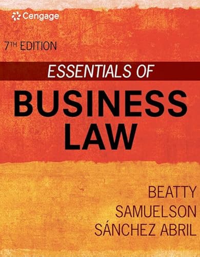 Essentials of Business Law (MindTap Course List)
