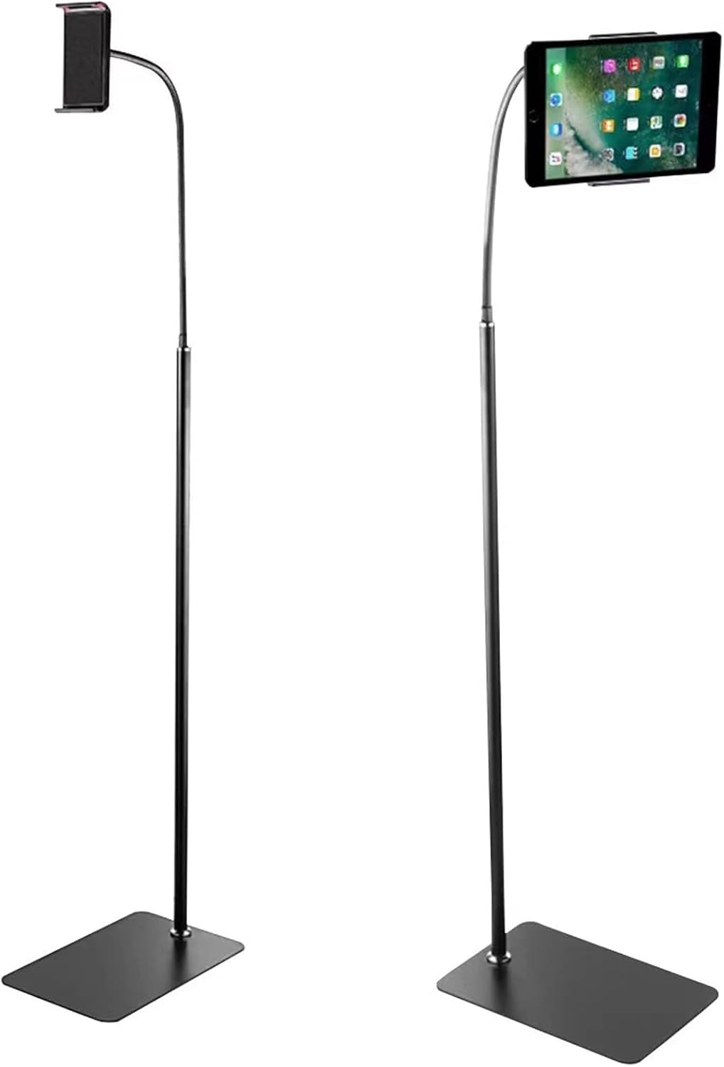 Gooseneck Tablet Floor Stand Tall，Adjustable Height