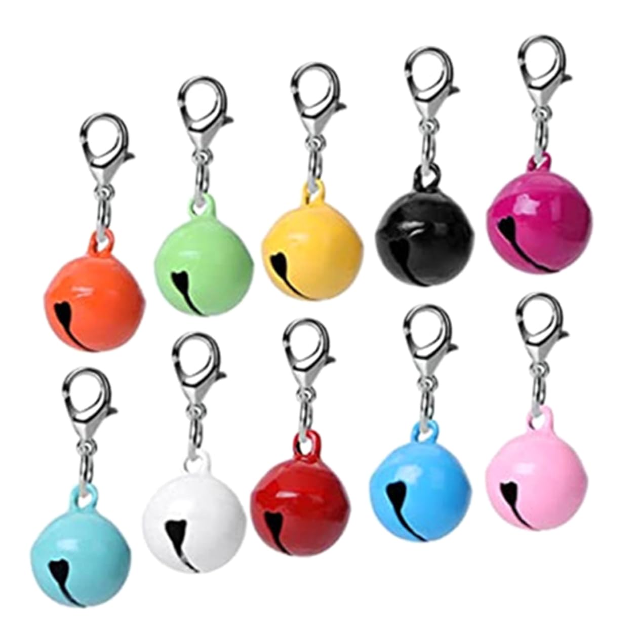 Angoily 10pcs Pet Collar Bell Puppy Collar An Fittings Wear-resistant Dog Collar Bells Hanging Bell Buckle, 2.80X1.40X1.40CM, Metal