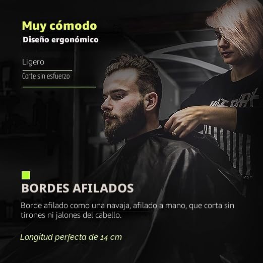 Suvorna Tijeras de corte de pelo profesionales de 5,5 pulgadas con tijeras de entresacar para cortar el pelo, tijeras de pelo profesionales de mano derecha