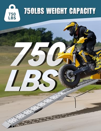 Rampa para moto Dirt Bike 89.8"x12" 750LBS aluminio plegable miniatura 4