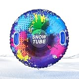Arctic Slider - Snow Tube for Downhill Riding | Inflatable Sledding Toy 33.5 Inch Size, Freeze Ready Material, Handle Control with Balanced Glide Shape & Lightweight Carry Ease for Boys, Girls, H