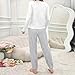Women's Plaid Pajamas Sets Matching Pajamas for Couples Long Sleeve Pjs Soft Fashion Lounge Sets with Pockets White S