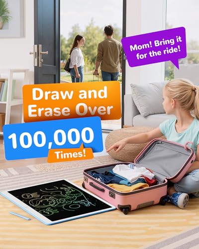 Image of KOKODI LCD Writing Tablet, 20 Inch Colorful Toddler Doodle Board Drawing Tablet, Erasable Reusable Electronic Drawing Pads, Educational and Learning Toy for 3-6 Years Old Boy and Girls(Blue)