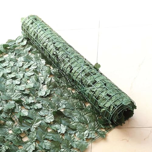 Efavormart 12 Pack Dark Green Artificial Ivy Privacy Screen Fence