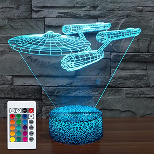 Lámpara de ilusión 3D Luz Insignia Luz de Noche LED, lámpara de Dormitorio, luz de Interruptor táctil USB de 16 Colores, Control Remoto, Regalos de cumpleaños de Navidad, decoración del hogar Cover