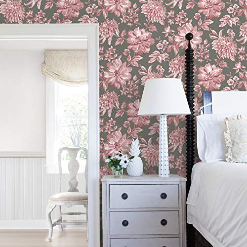 Gabriela Rasberry Floral Wallpaper, Pink - Image 2