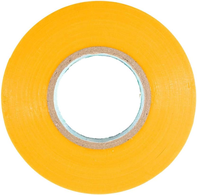 GOLBERG G Yellow, Colored Electrical Tape Athletic Equipment - Hockey Sticks, Sports Handles, Softball Bats - PVC Vinyl Plastic (3/4 Inch x 66 Feet)
