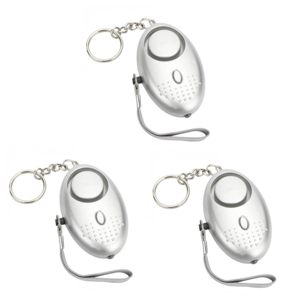 jojofuny 6piezas Alarma Personal De Emergencia con Linterna Led para Seguridad De Mujeres y Ancianos Plata