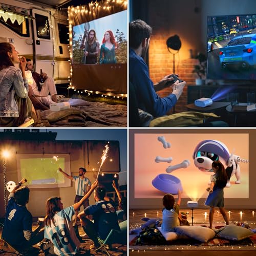 Image of Portable Projector, YOWHICK Mini Projector for iPhone, Native 1080P HD Projector, Movie Projector Compatible with Android /iOS /Windows /TV Stick /HDMI /USB