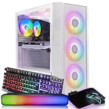 STGAubron Gaming Desktop PC, Intel Core i7 3.4G up to 3.9G, 32G DDR3, 1T SSD, GeForce RTX 3060 Ti 8G GDDR6, 600M WiFi, BT 5.0, RGB Fan x 6, RGB Keyboard&Mouse&Mouse Pad, RGB BT Sound Bar, W10H64