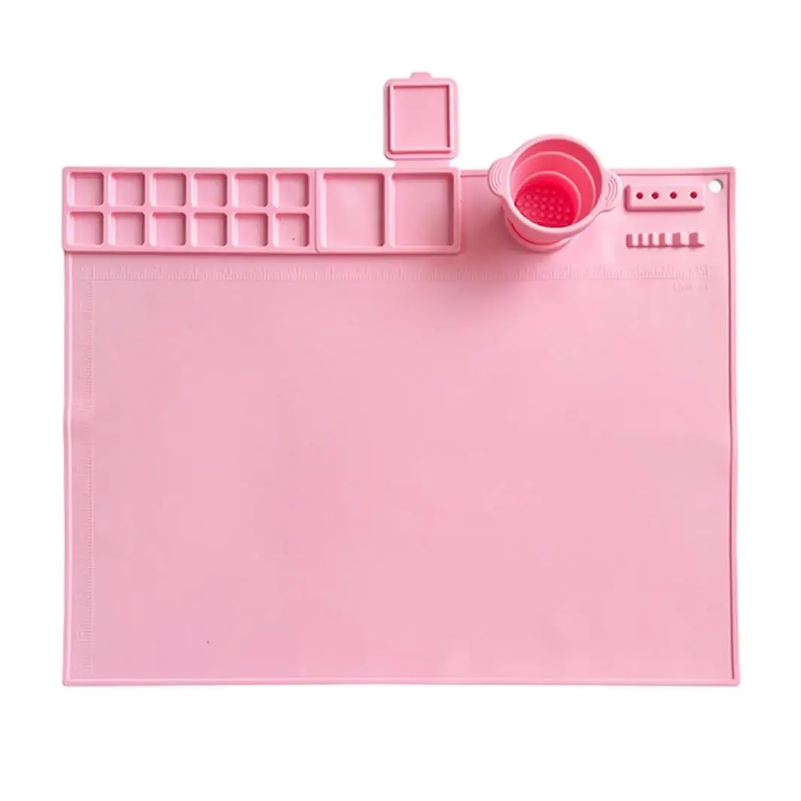 Sdiuakbv Pink Silicone Painting Mat Silicone Painting Mat Drawing Pad With Palette Casting Molds For Drawing