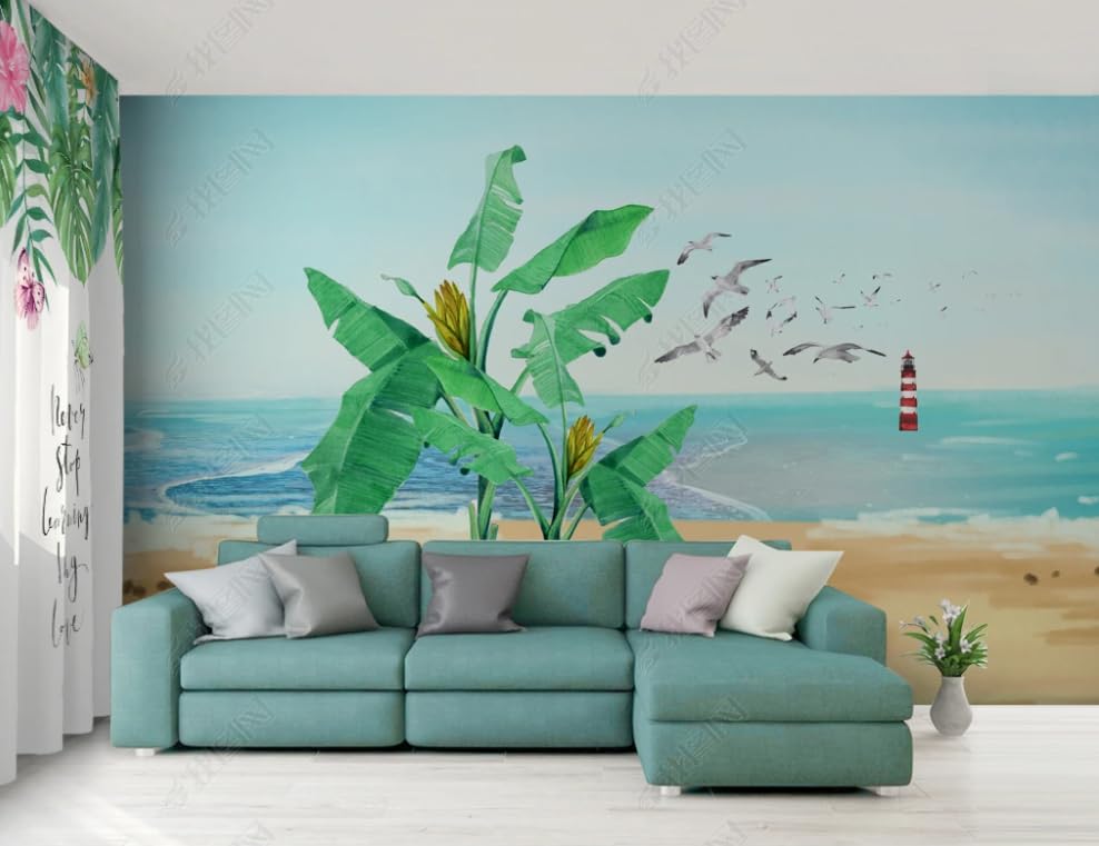 Poster géant mural plantes tropicales créez une jungle de salon