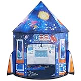 JOYIN Rocket Ship Play Tent for Kids β Glow-in-The-Dark Space Tent with Starry, Astronaut Spaceship Foldable Playhouse for Boys & Girls, Indoor Outdoor Kids Pop-up Play House, Toddler Birthday Toy