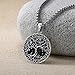 Lattd Tree of Life Necklace for Men 925 Sterling Silver Tree of Life Pendant Necklace Norse Jewelry Gifts for Men Women (01- silver)
