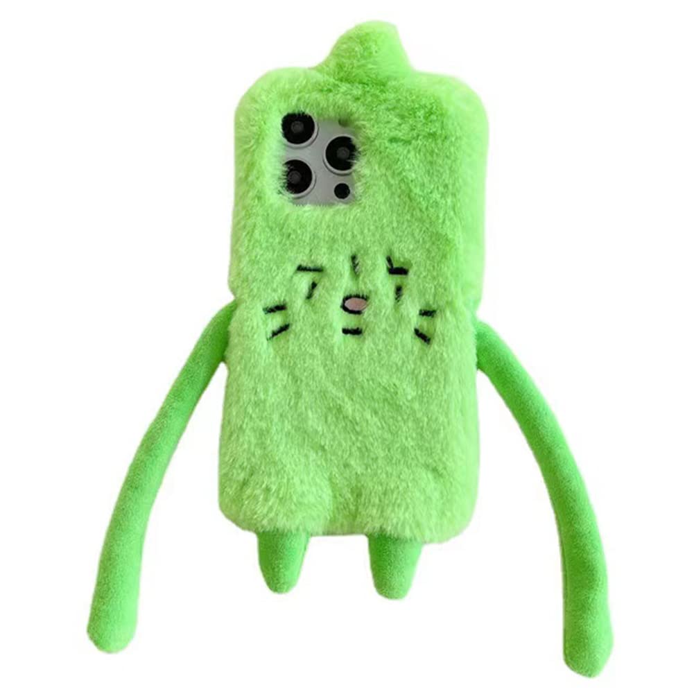 ⭐️For iPhone用　韓国電話ケース　ふわふわ　グリーン ⭐️For iPhone用 韓国電話ケース ふわふわ グリーン ⭐️For iPhone用