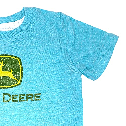John Deere Toddler Girl Short Sleeve Melange Tee Glitter T-Shirt4