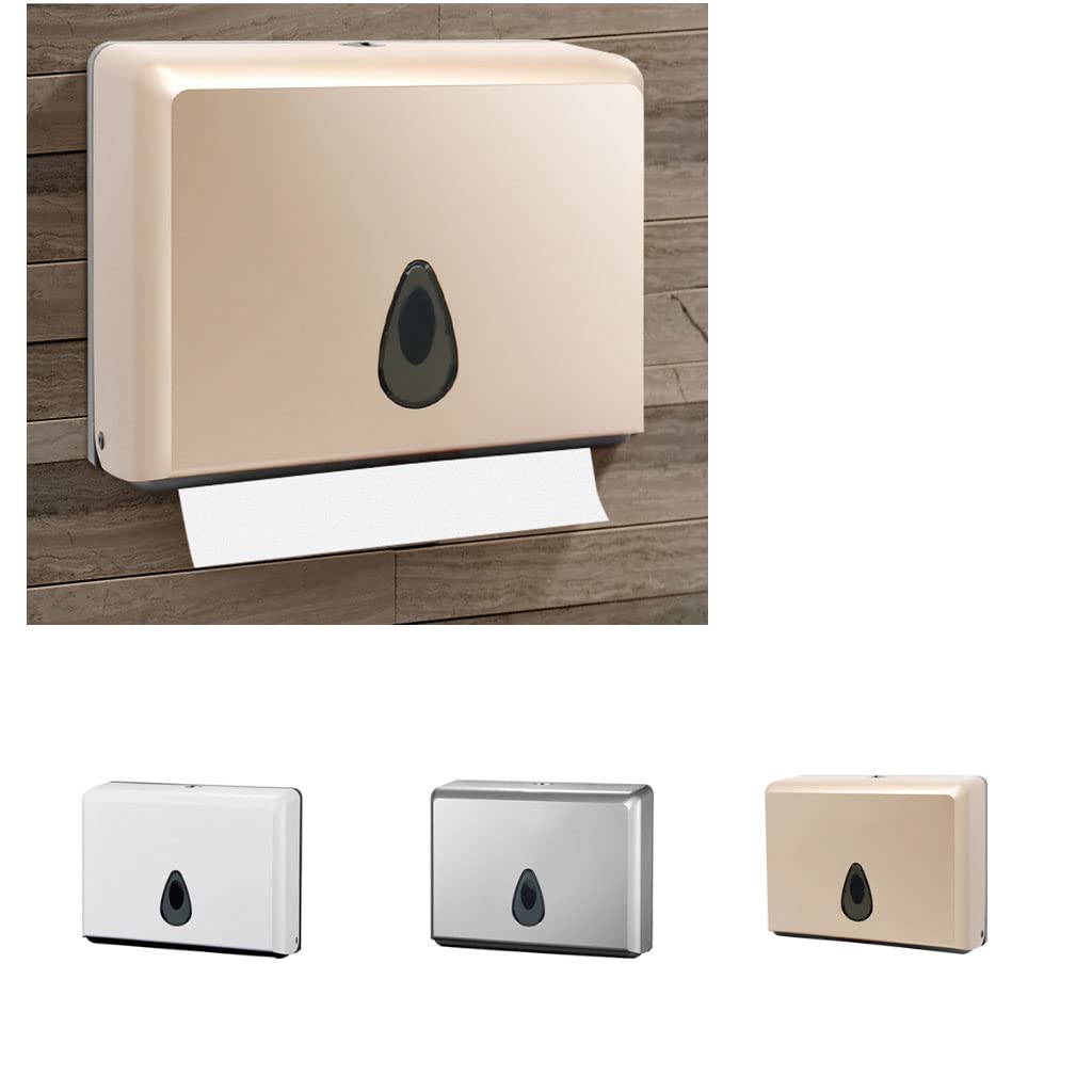 Dispenser Asciugamani Di Carta Da Parete Lanko | Per Bagni Commerciali E Uffici | Capacità 200 Asciugamani Multifold | In ABS Resistente Con Finestra Trasparente
