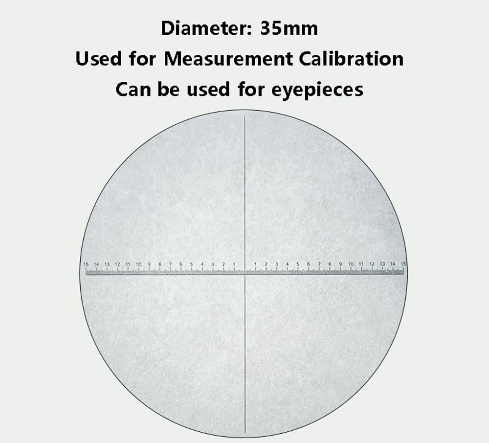 Okularmikrometer for genaue mikroskopische Messungen – for metallografische Analyse 1 Stück(35mm//0.1mm//15-0-15mm)