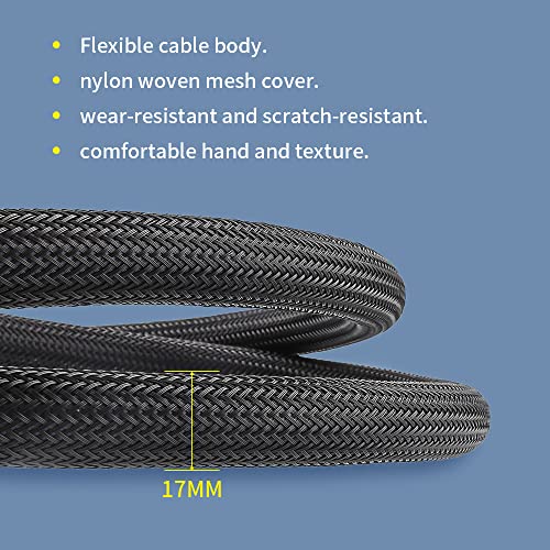 Image of Tertullus AC Power Cable HiFi Audiophile Black Power Cord with US Plug+IEC Connector (1m /3.28ft)