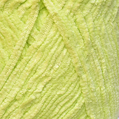 Image of M.G. Enterprises Blanket Chunky Yarn - Lemon 600 gm | Thick Knitting Acrylic Wool | Thread for Crochet | Soft Fingering | UK Size Needle |