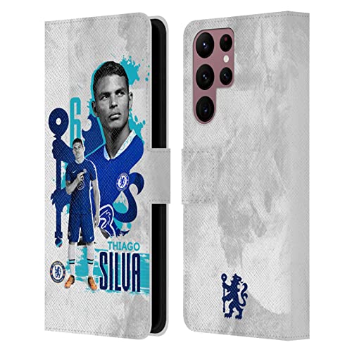 Étui en cuir Chelsea FC Thiago Silva pour Samsung S22 Ultra finition luxe