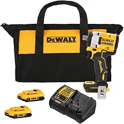 Dewalt Chave de Impacto a Bateria Atomic 13mm, Modelo DCF922D2-BR, Com Mala de Ferramentas, 1 Carregador, 2 Baterias 2Ah, 20V Max Li-Ion