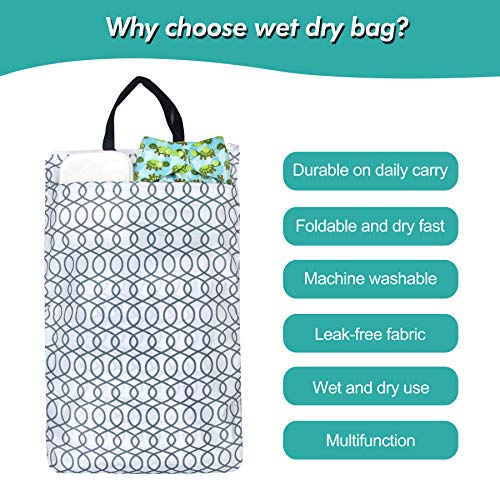 Wegreeco Reusable Hanging Wet Dry Cloth Diaper Bag thumb #5