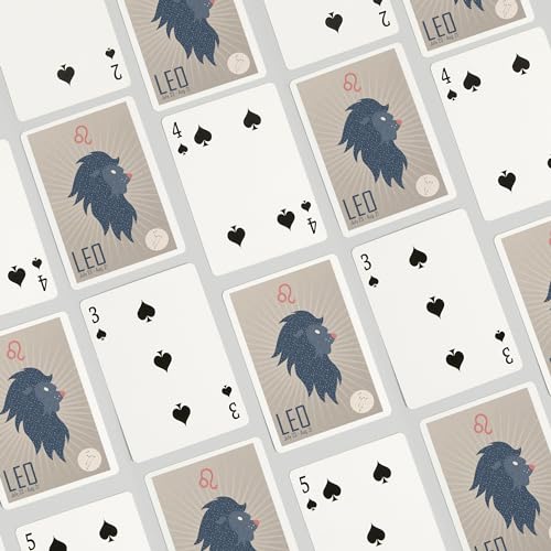 Lantern Press Leo, Naipes Zodiac, 52 cartas Póker miniatura 4