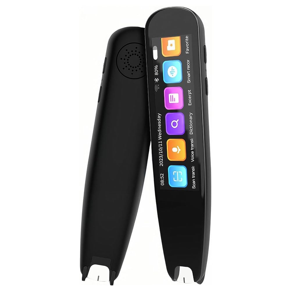 Scan Reader Pen, OCR Digital Pen Reader, Text to Speech Reading Pen, Voice Translator Machine 131 Language Translator Easy to Use