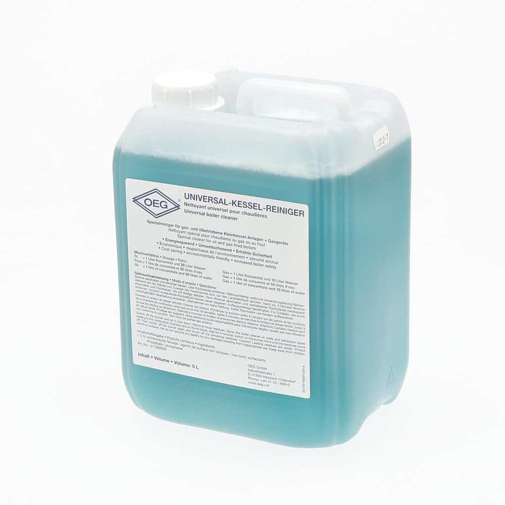 Kesselreiniger Spezialreiniger zur Reinigung von gas und ölbetriebenen Kesselanlagen 5 Liter